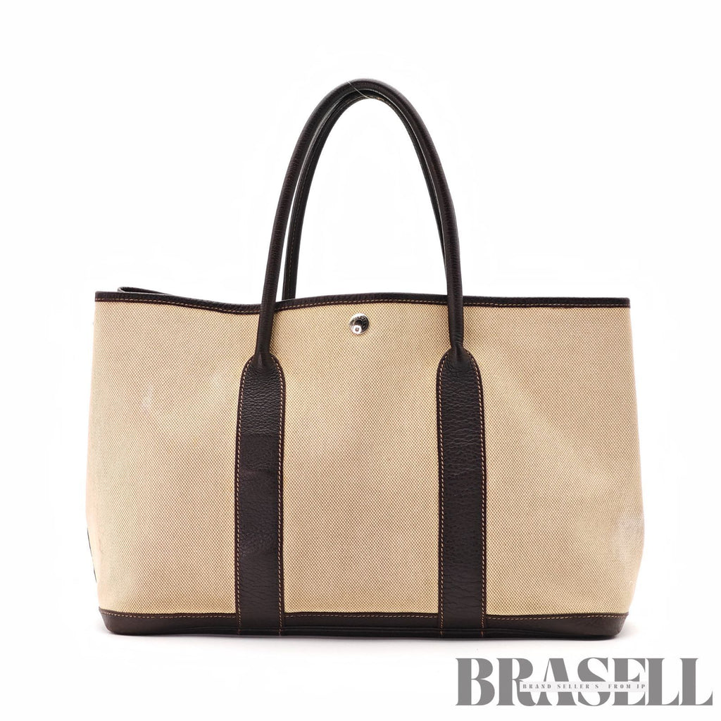 HERMES Garden Party PM Tote Bag White Women's Men's【ImportFeeFREE】