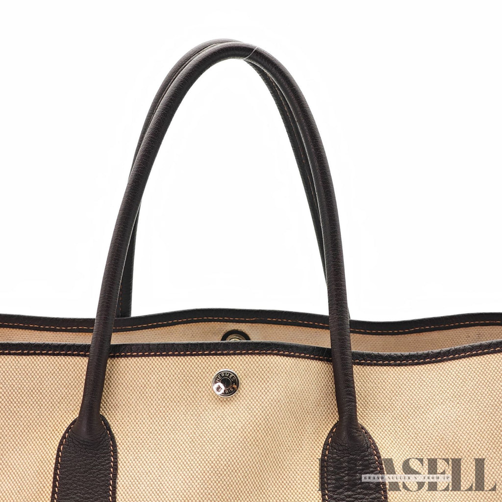 HERMES Garden Party PM Tote Bag White Women's Men's【ImportFeeFREE】