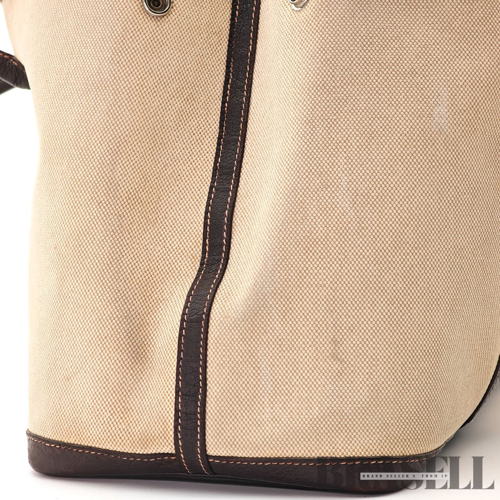 HERMES Garden Party PM Tote Bag White Women's Men's【ImportFeeFREE】