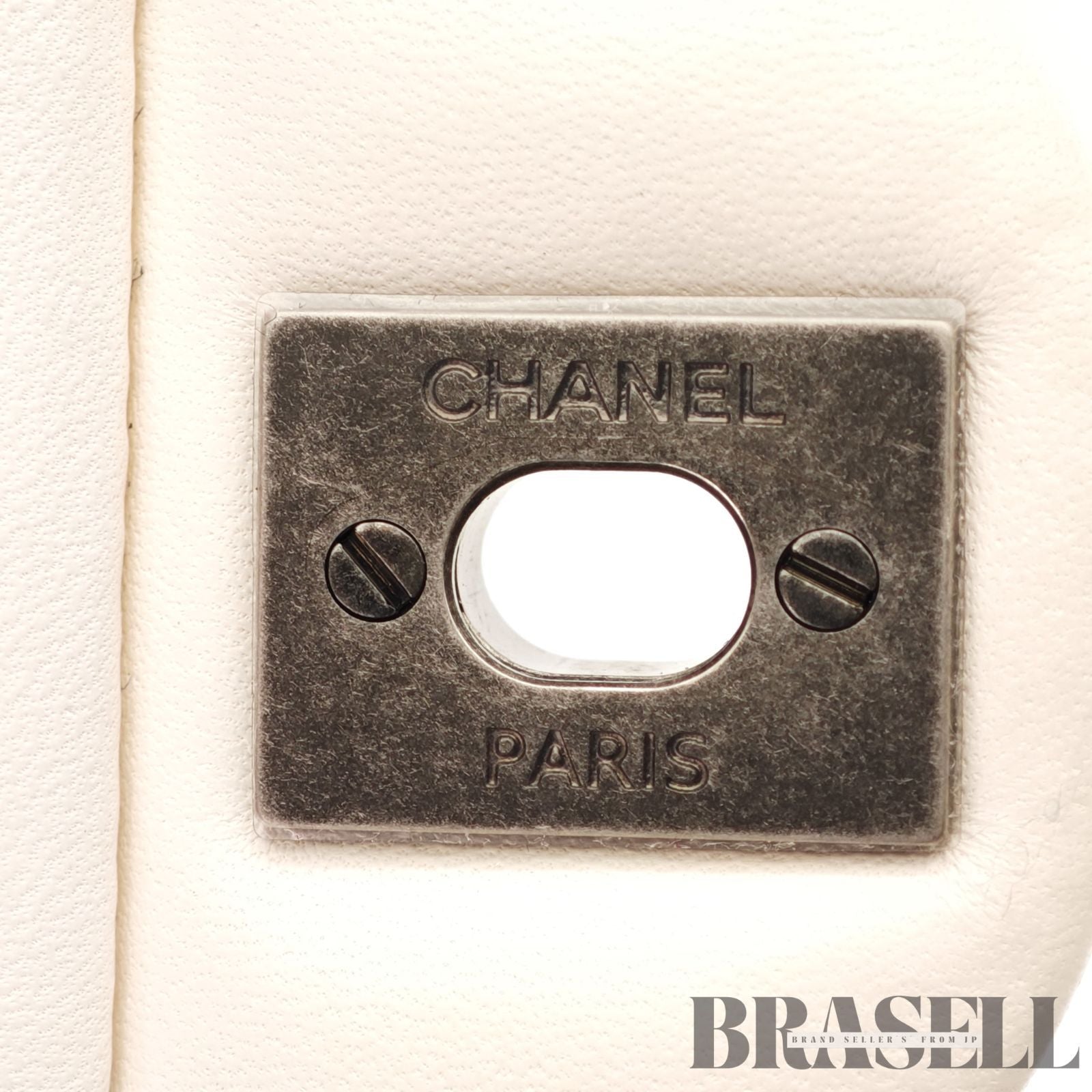 CHANEL Tweed Single Flap Shoulder Bag Pearl White Women's【ImportFeeFREE】
