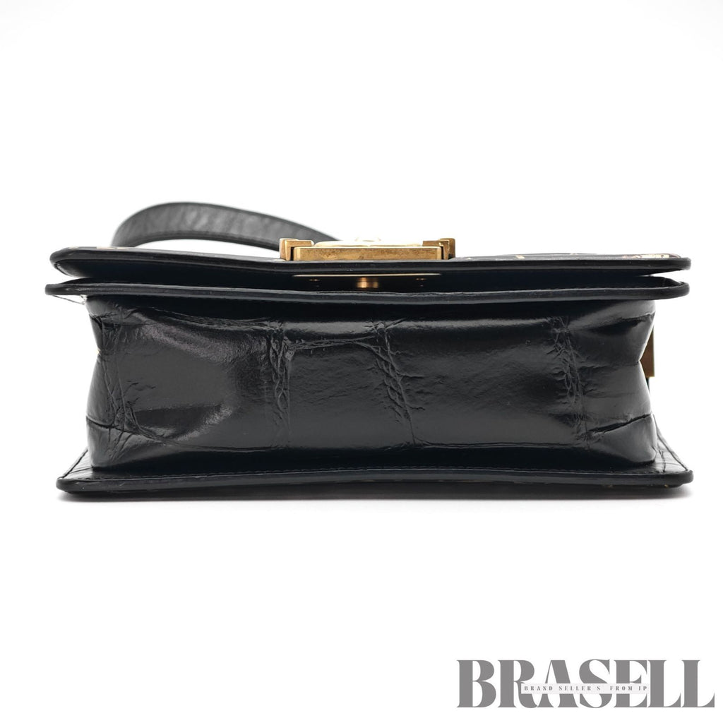 CHANEL Boy Chanel Graffiti Flap Shoulder Bag Black 【ImportFeeFREE】