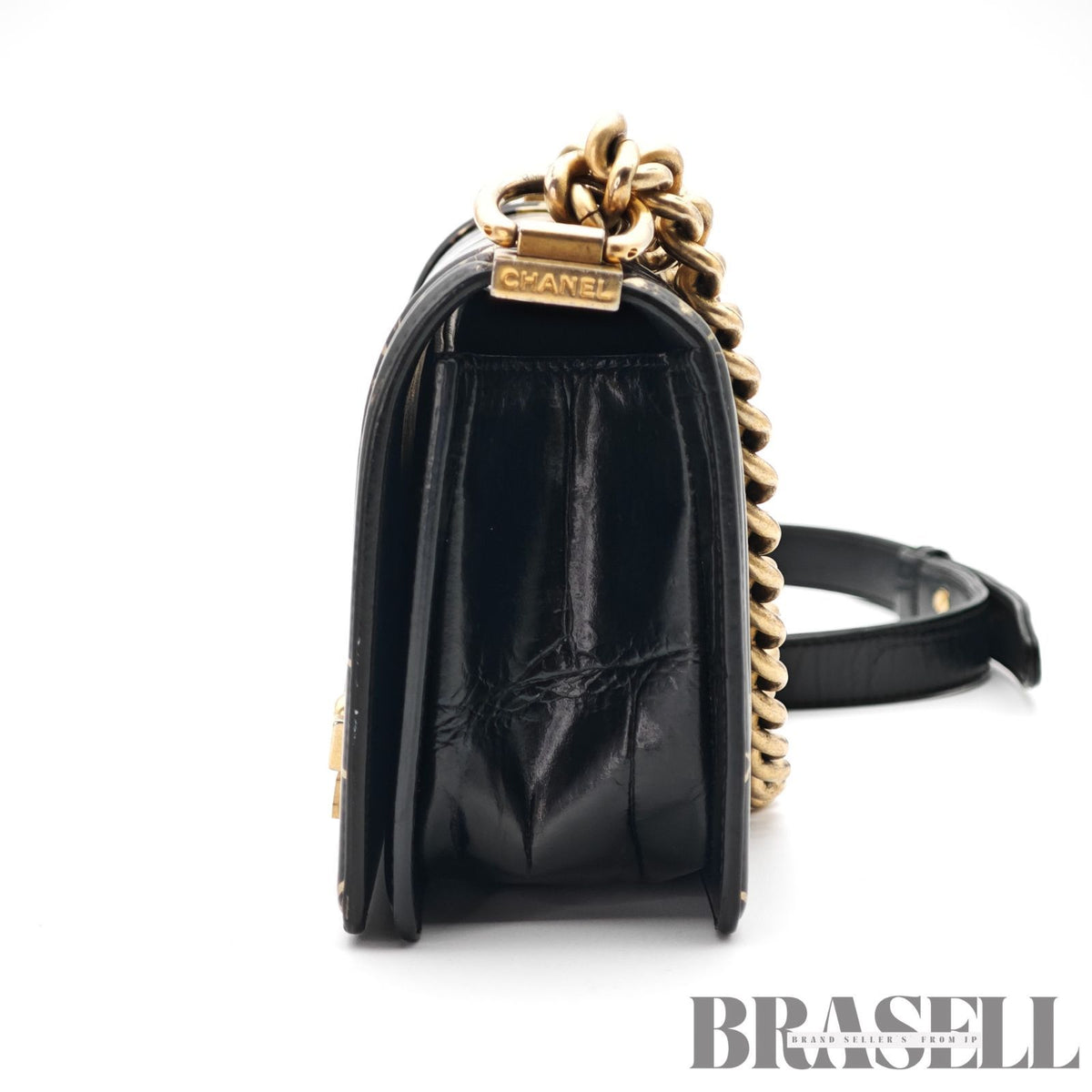 CHANEL Boy Chanel Graffiti Flap Shoulder Bag Black 【ImportFeeFREE】
