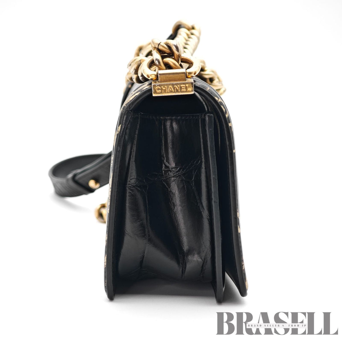 CHANEL Boy Chanel Graffiti Flap Shoulder Bag Black 【ImportFeeFREE】