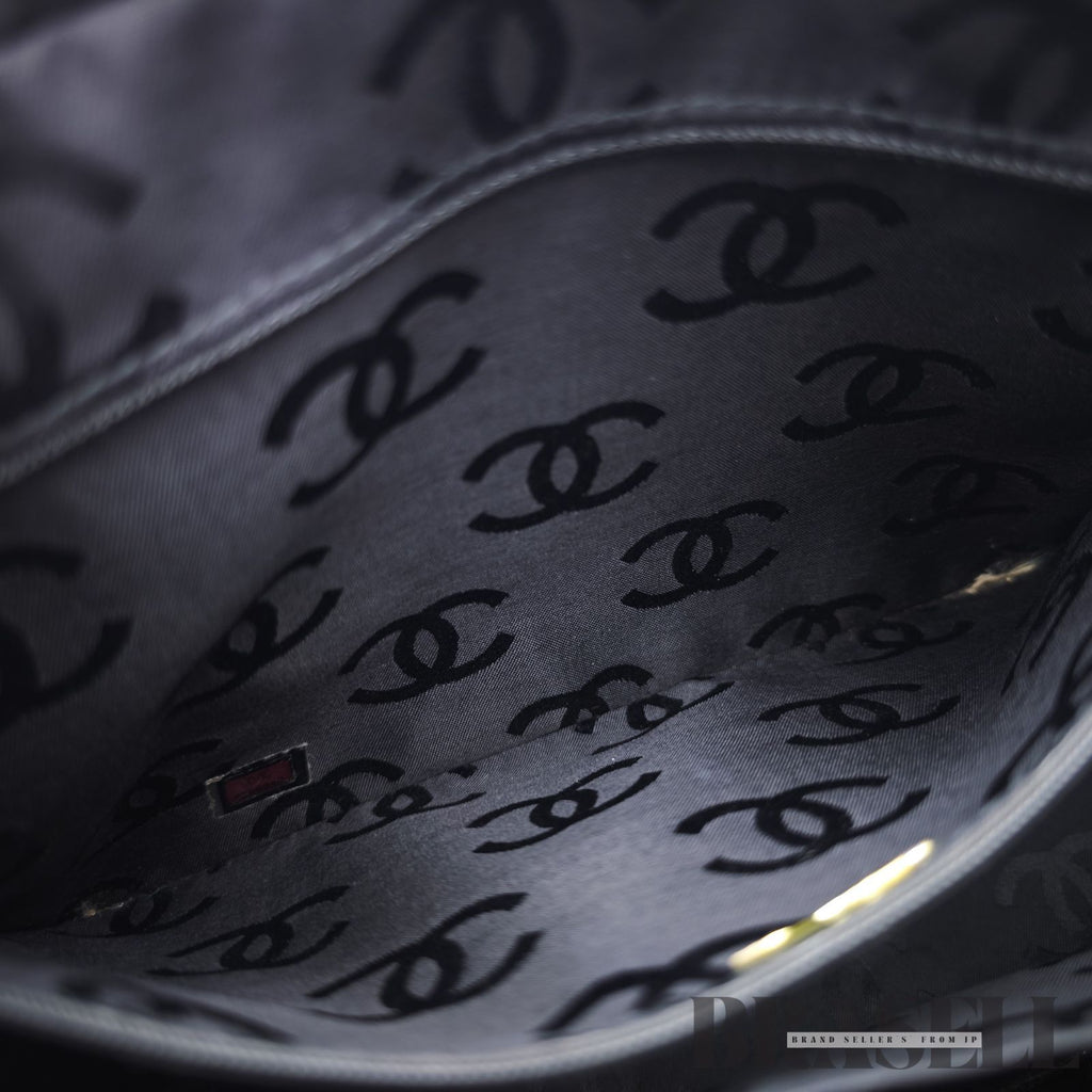CHANEL Wild Stitch Hand Bag Black Gold Hardware CC Logo 【ImportFeeFREE】
