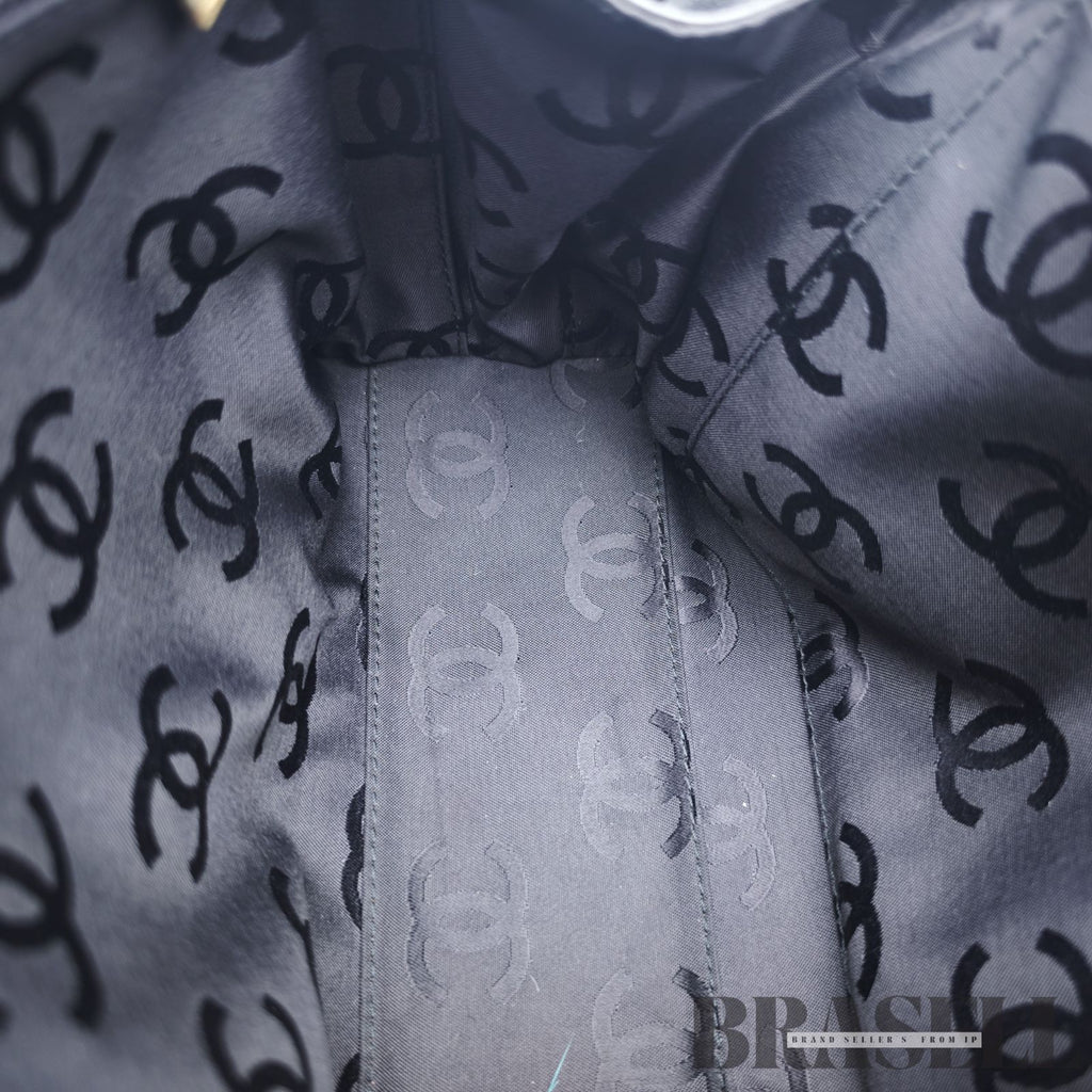 CHANEL Wild Stitch Hand Bag Black Gold Hardware CC Logo 【ImportFeeFREE】