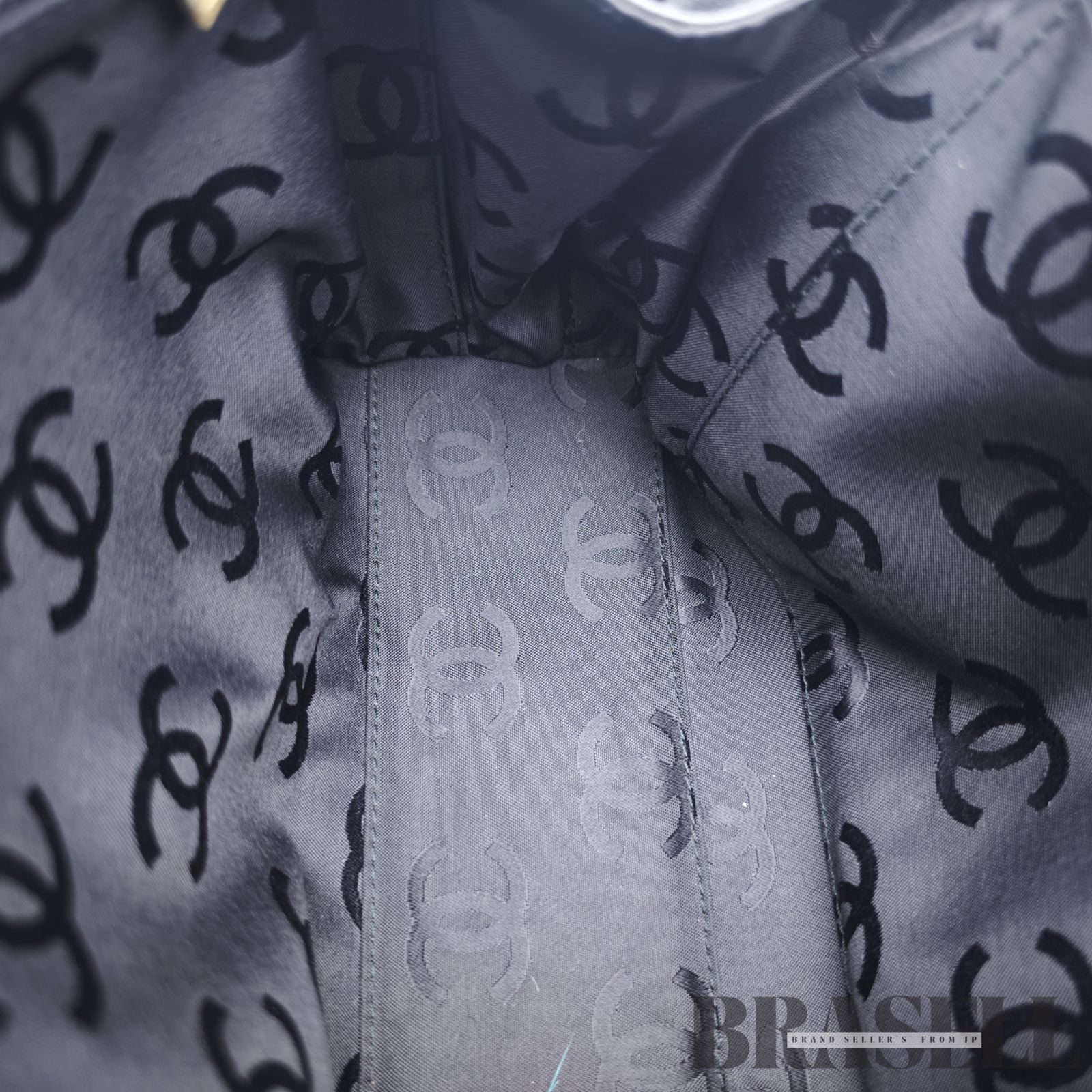 CHANEL Wild Stitch Hand Bag Black Gold Hardware CC Logo 【ImportFeeFREE】