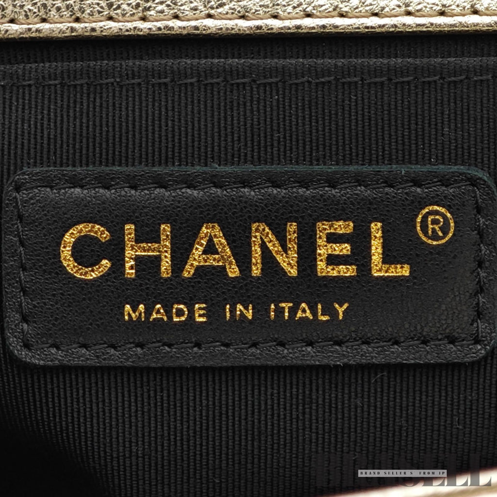 CHANEL Coco Mark Boy Chain Shoulder Bag Silver Black Leather 【ImportFeeFREE】