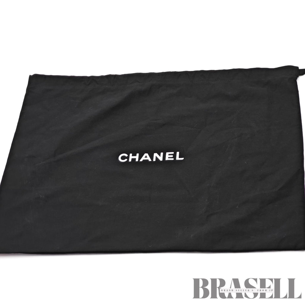 CHANEL Coco Mark Boy Chain Shoulder Bag Silver Black Leather 【ImportFeeFREE】