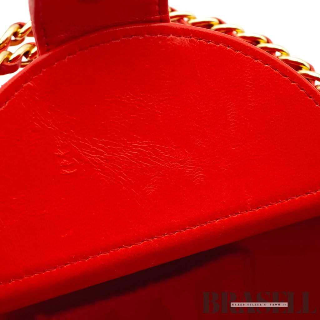CHANEL Matelasse Vanity 2Way Handbag Shoulder Bag Red Leather 【ImportFeeFREE】