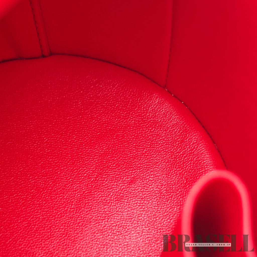 CHANEL Matelasse Vanity 2Way Handbag Shoulder Bag Red Leather 【ImportFeeFREE】