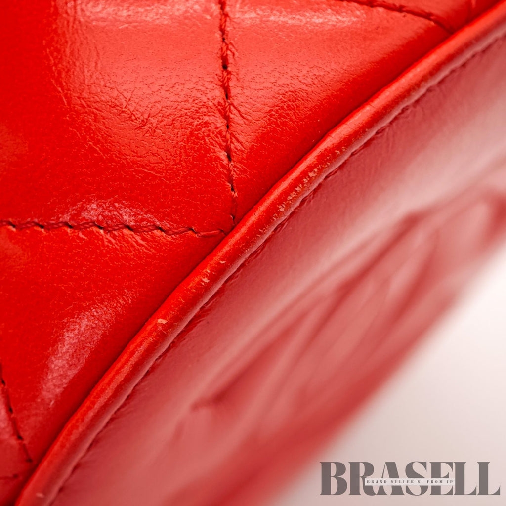 CHANEL Matelasse Vanity 2Way Handbag Shoulder Bag Red Leather 【ImportFeeFREE】