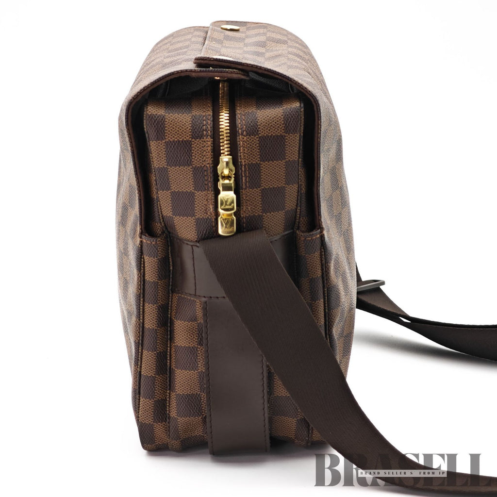 LOUIS VUITTON Damier Naviglio N45255 Shoulder Bag Brown【ImportFeeFREE】