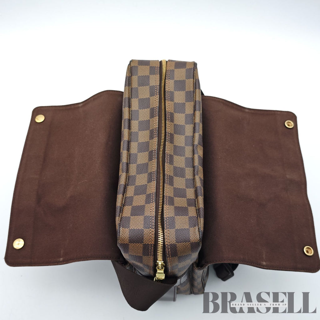 LOUIS VUITTON Damier Naviglio N45255 Shoulder Bag Brown【ImportFeeFREE】