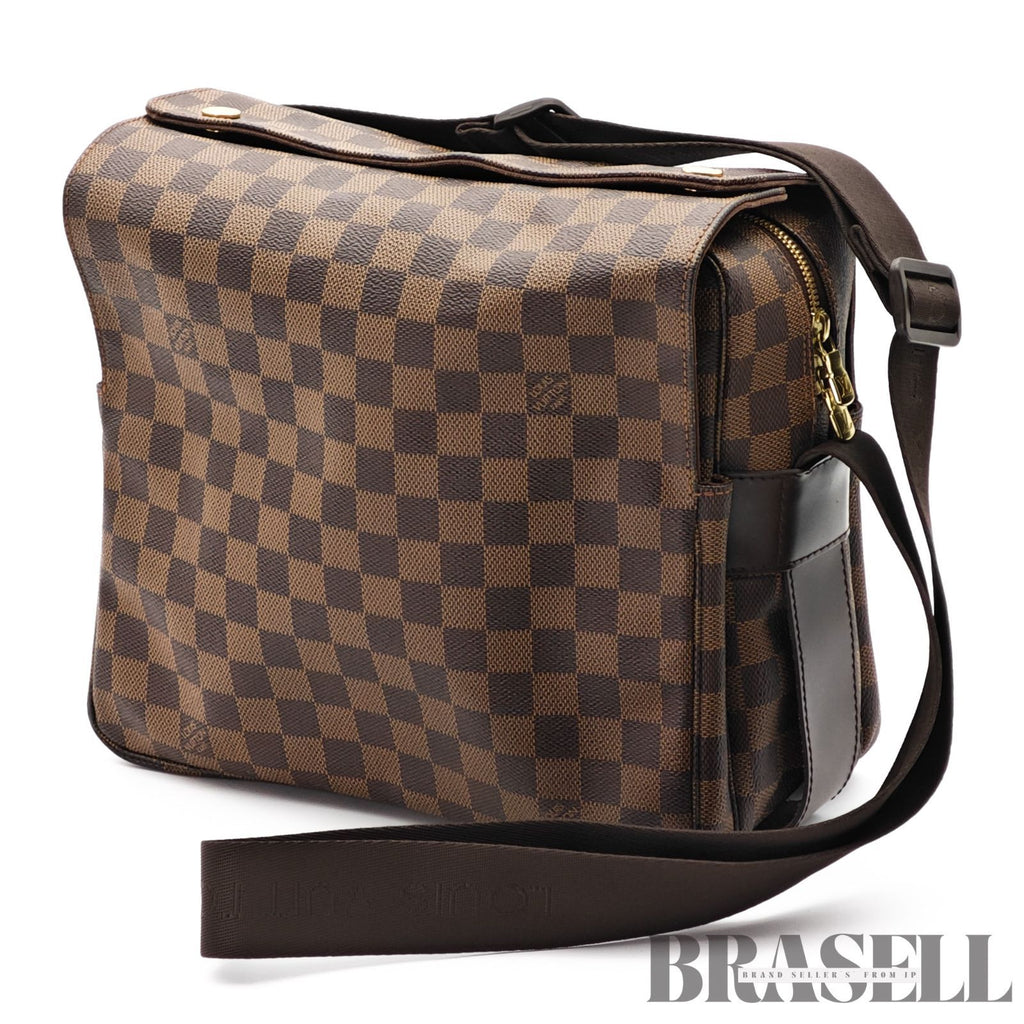 LOUIS VUITTON Damier Naviglio N45255 Shoulder Bag Brown【ImportFeeFREE】
