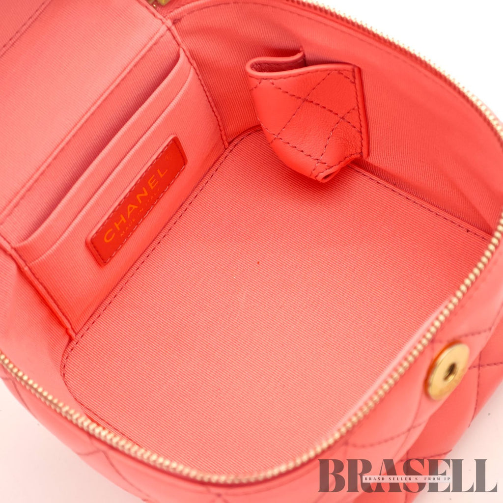 CHANEL Matelasse Vanity 2-Way Handbag Shoulder Bag Pink Women's【ImportFeeFREE】