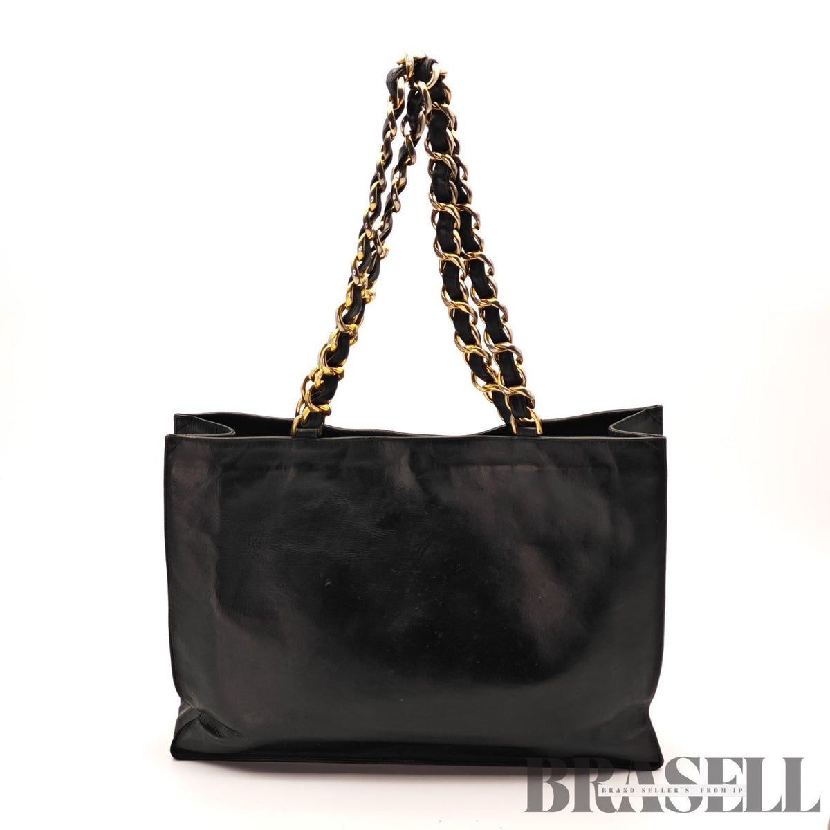 CHANEL Big Coco Large Chain Tote Bag Black Lambskin Shoulder 【ImportFeeFREE】