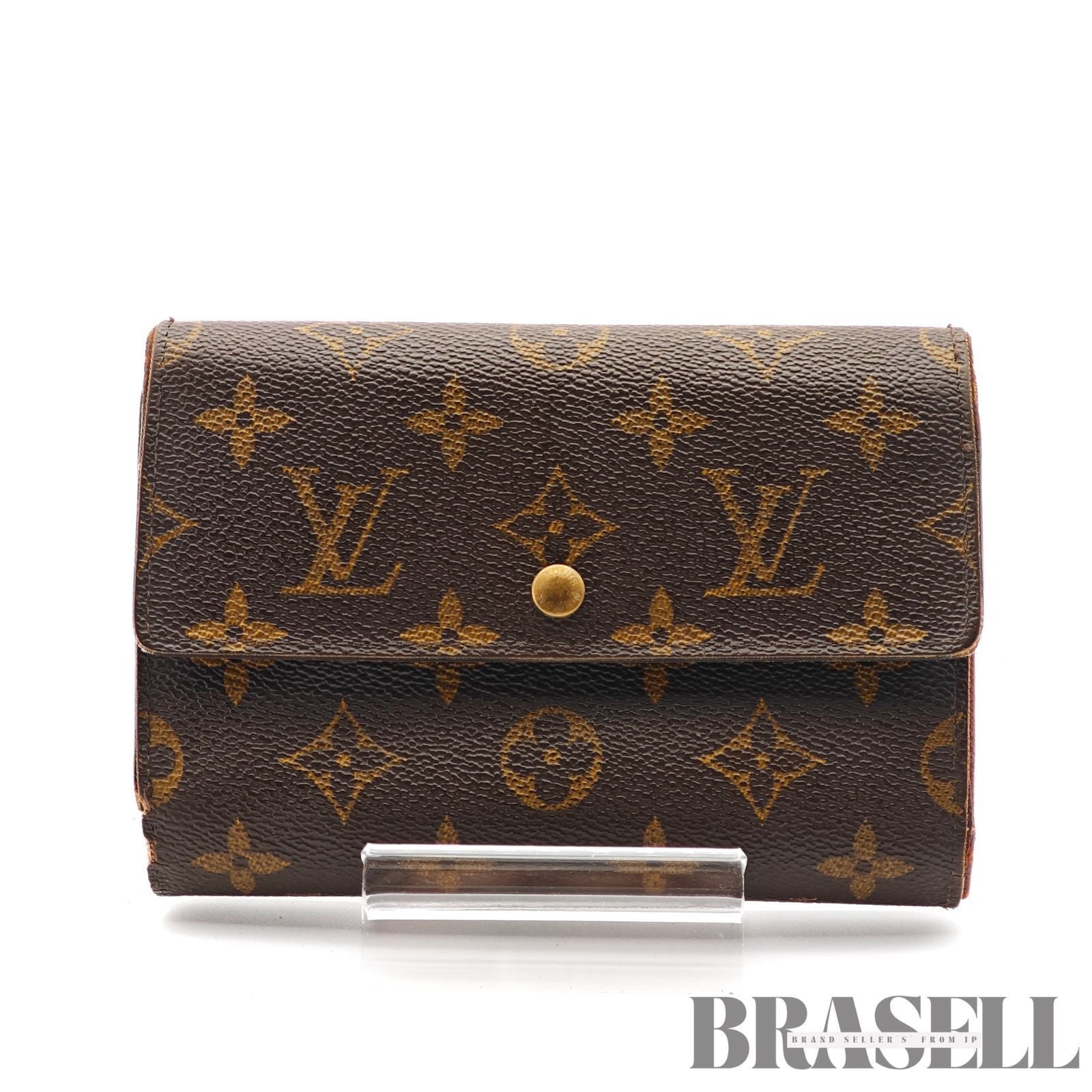 LOUIS VUITTON Monogram Porte Tresor Etui M61200 Tri-Fold Wallet【ImportFeeFREE】