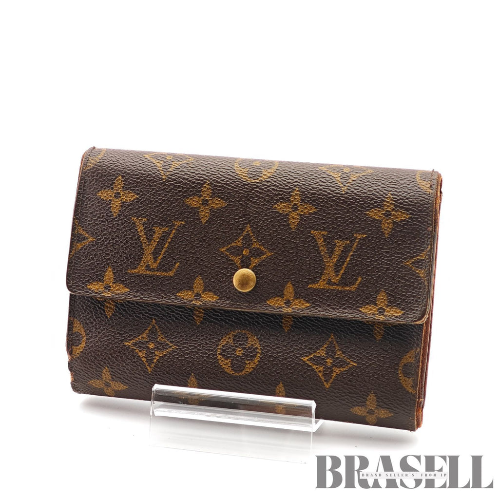 LOUIS VUITTON Monogram Porte Tresor Etui M61200 Tri-Fold Wallet【ImportFeeFREE】