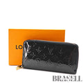 LOUIS VUITTON Vernis ZippyM90075 Long Wallet Noir Magnetique【ImportFeeFREE】