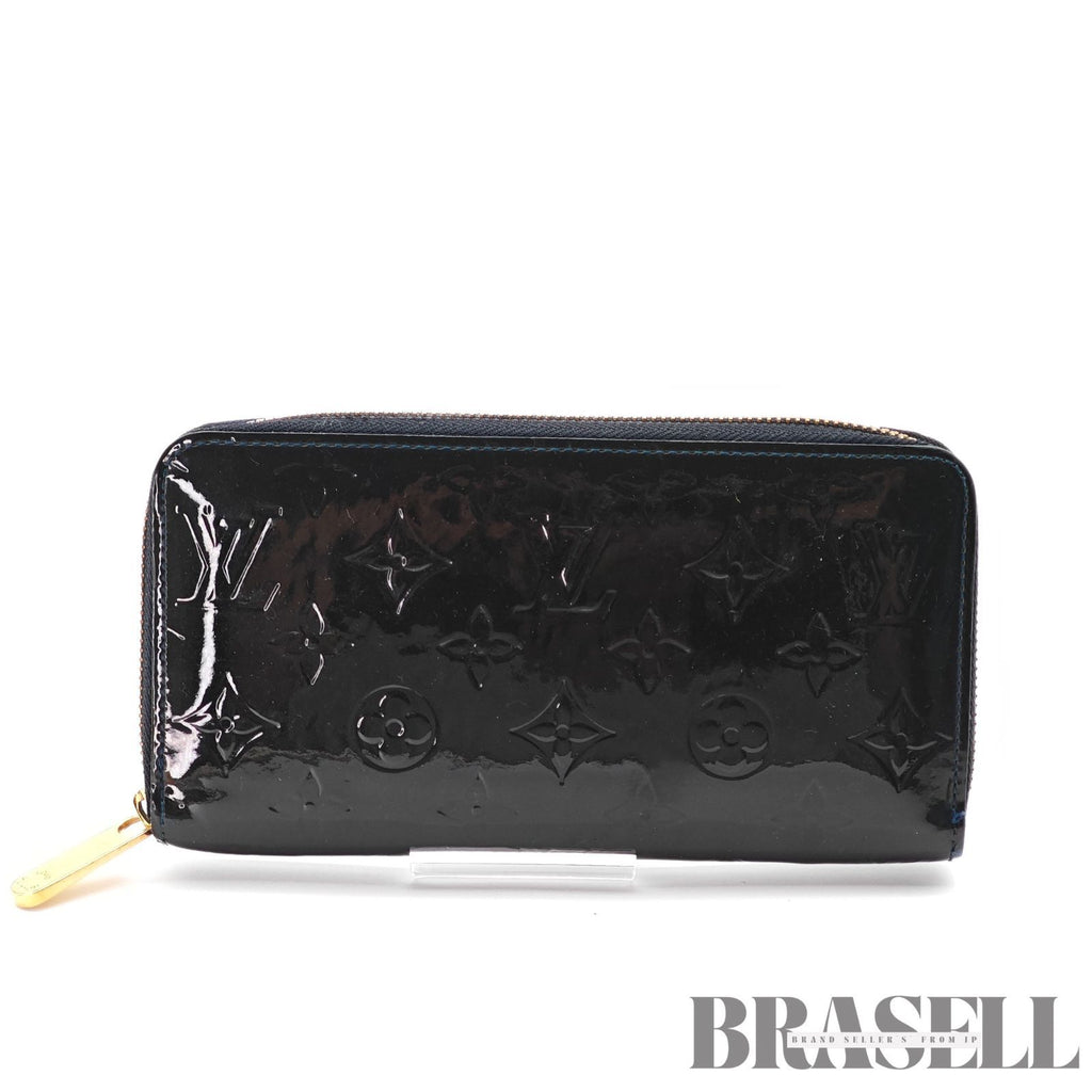 LOUIS VUITTON Vernis ZippyM90075 Long Wallet Noir Magnetique【ImportFeeFREE】