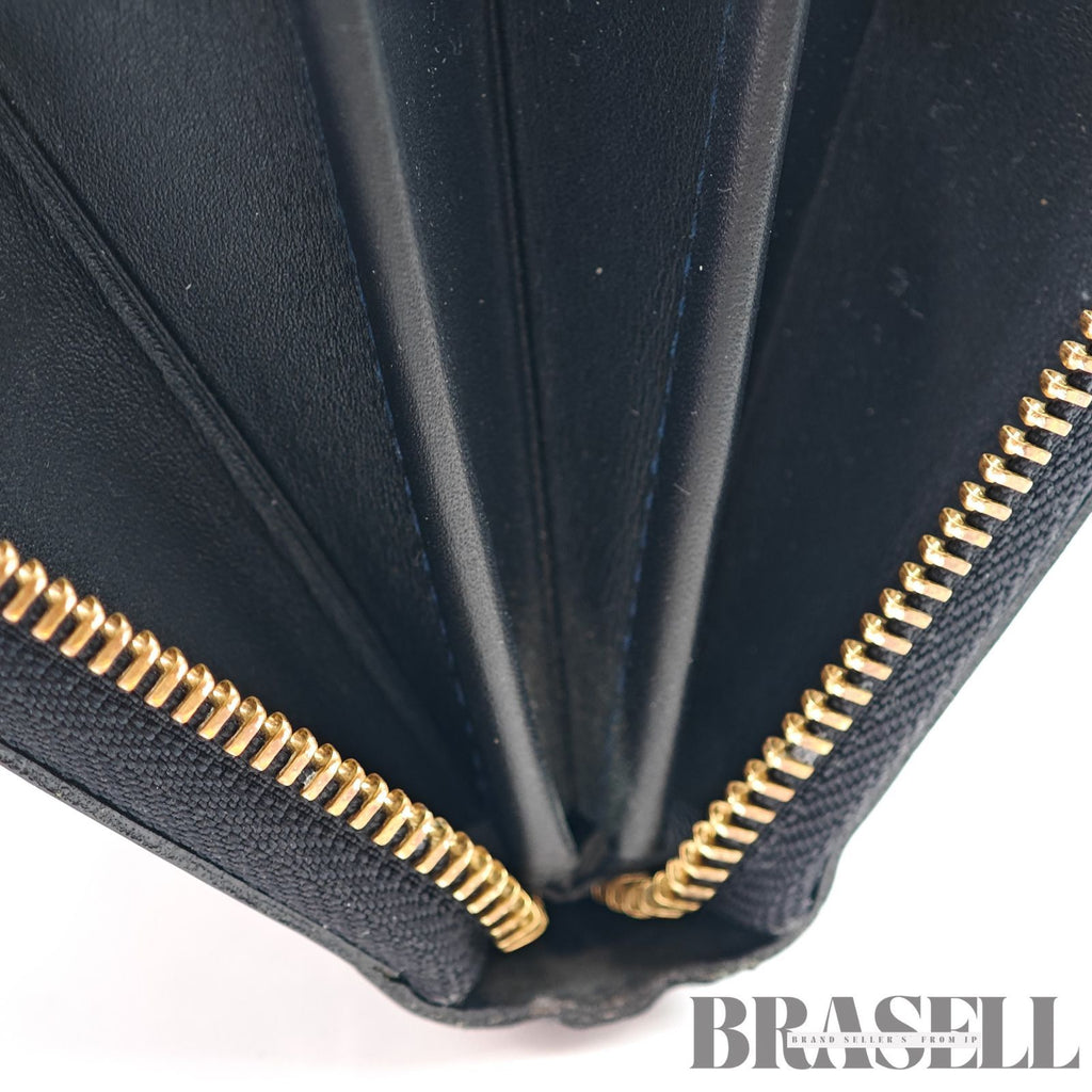 LOUIS VUITTON Vernis ZippyM90075 Long Wallet Noir Magnetique【ImportFeeFREE】
