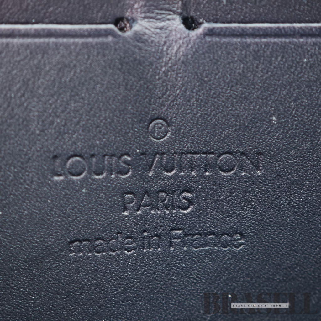 LOUIS VUITTON Vernis ZippyM90075 Long Wallet Noir Magnetique【ImportFeeFREE】