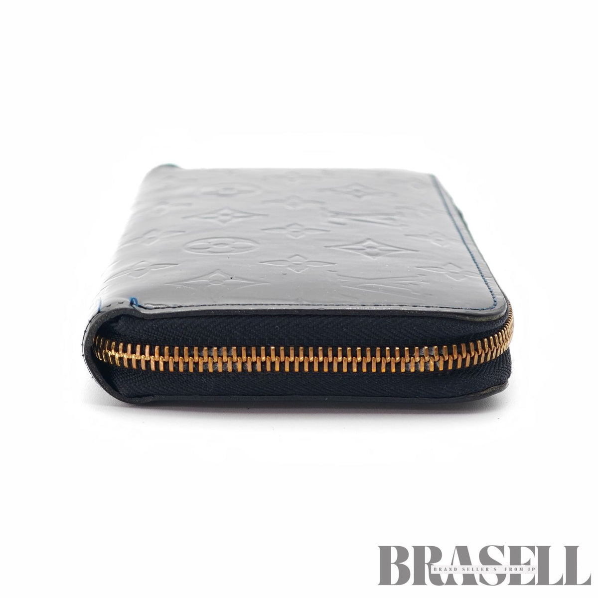 LOUIS VUITTON Vernis ZippyM90075 Long Wallet Noir Magnetique【ImportFeeFREE】