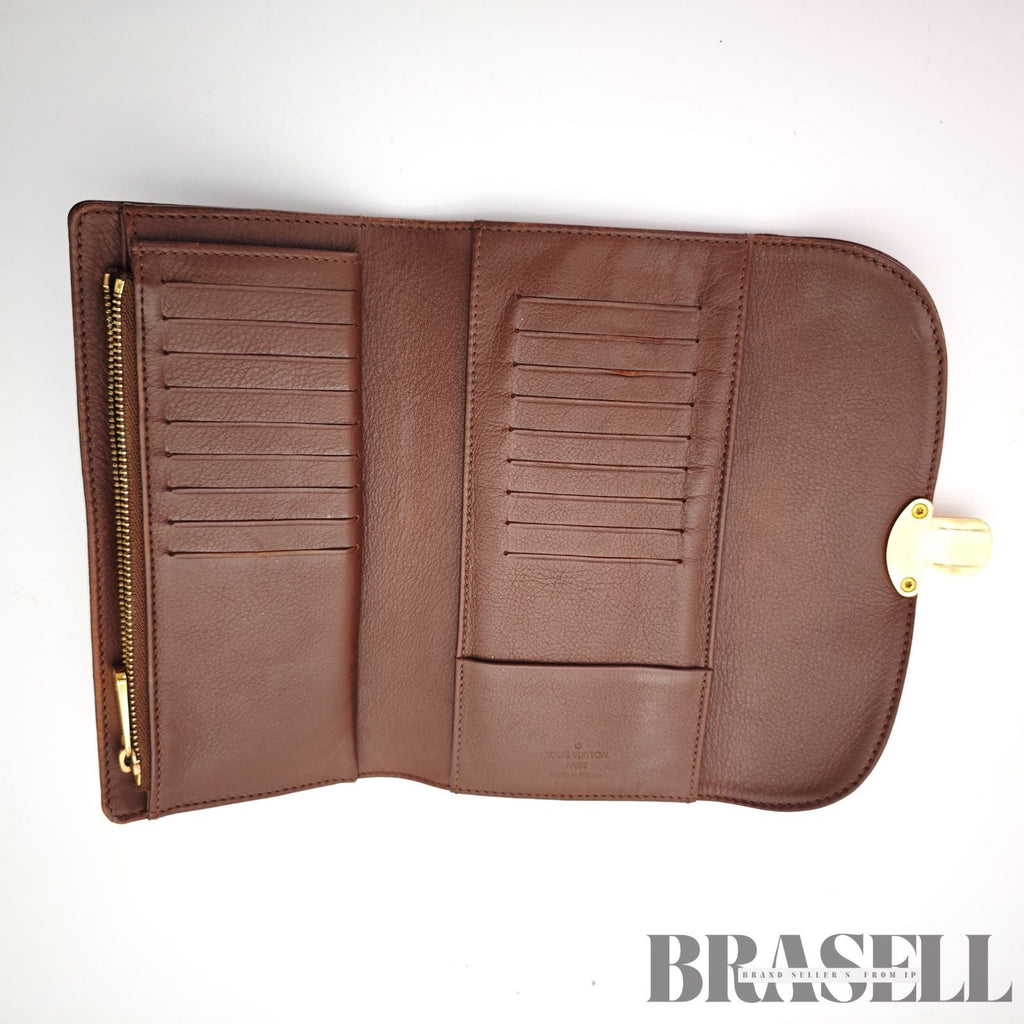 LOUIS VUITTON Portefeuille Amelia M95995 Trifold Wallet Brown 【ImportFeeFREE】