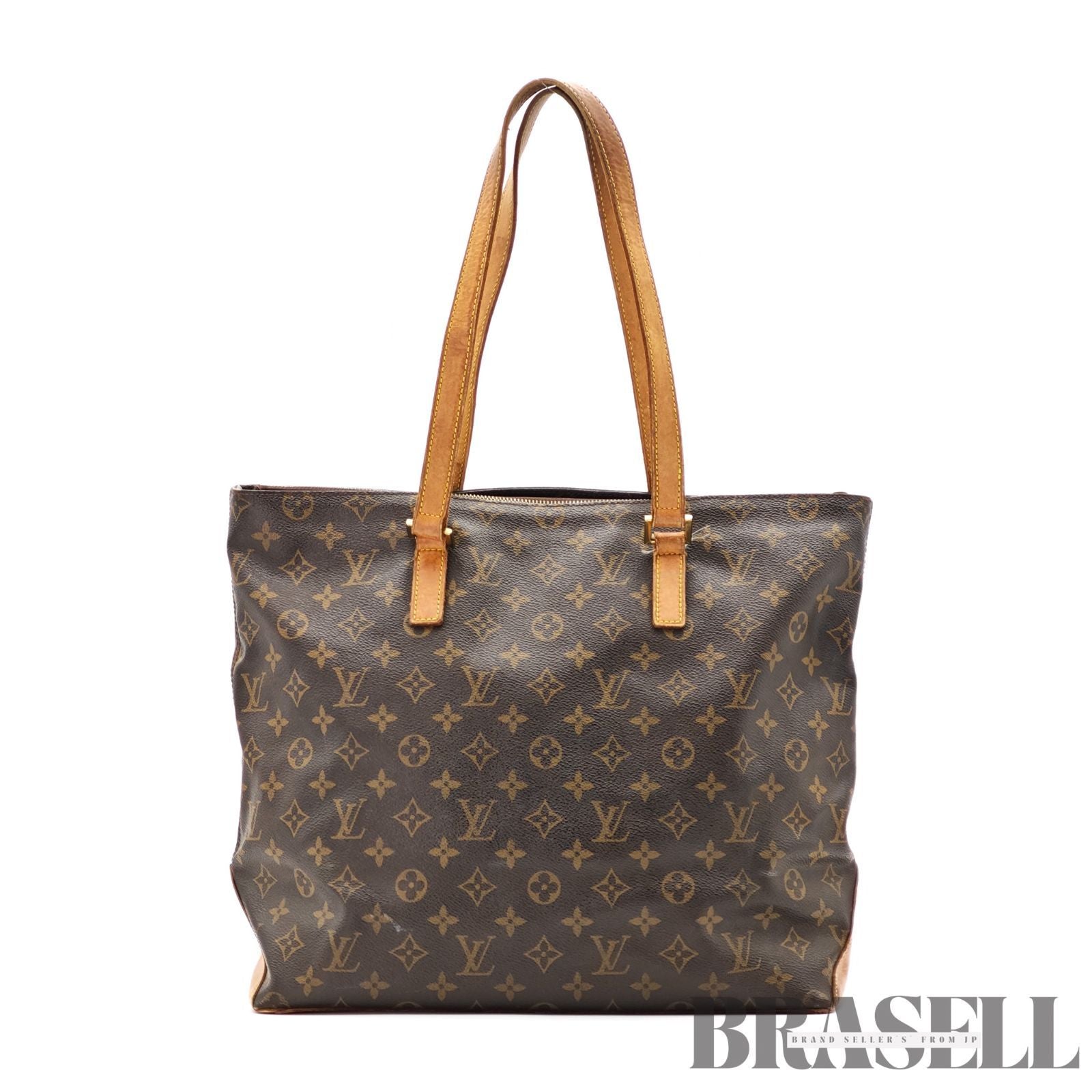 LOUIS VUITTON Monogram Cabas Mezzo M51151 Large Tote Bag Brown【ImportFeeFREE】