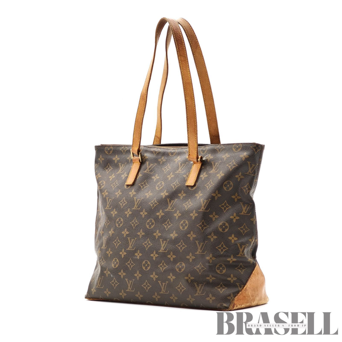LOUIS VUITTON Monogram Cabas Mezzo M51151 Large Tote Bag Brown【ImportFeeFREE】