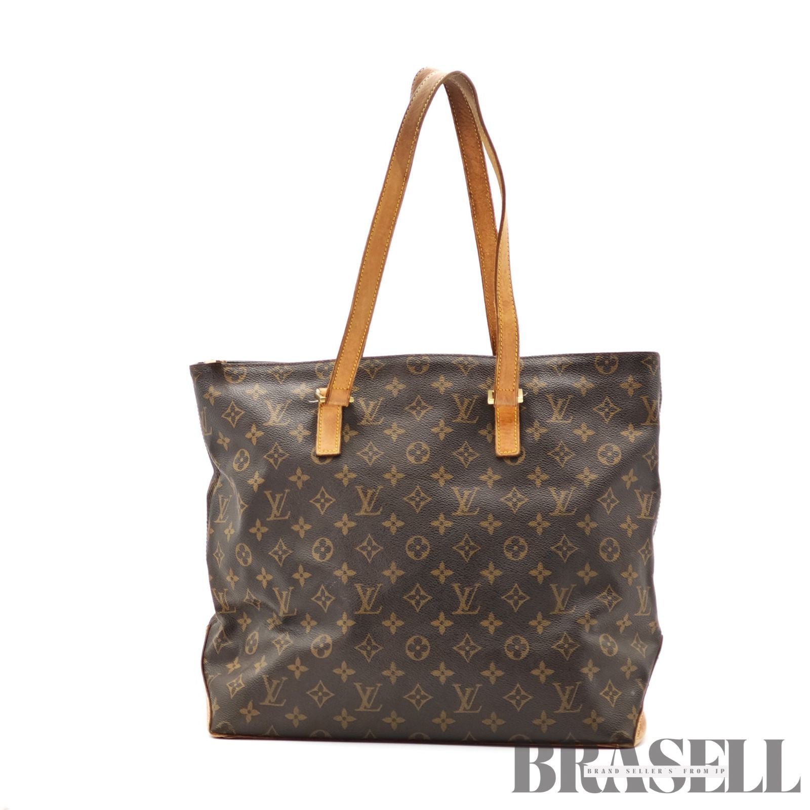 LOUIS VUITTON Monogram Cabas Mezzo M51151 Large Tote Bag Brown【ImportFeeFREE】