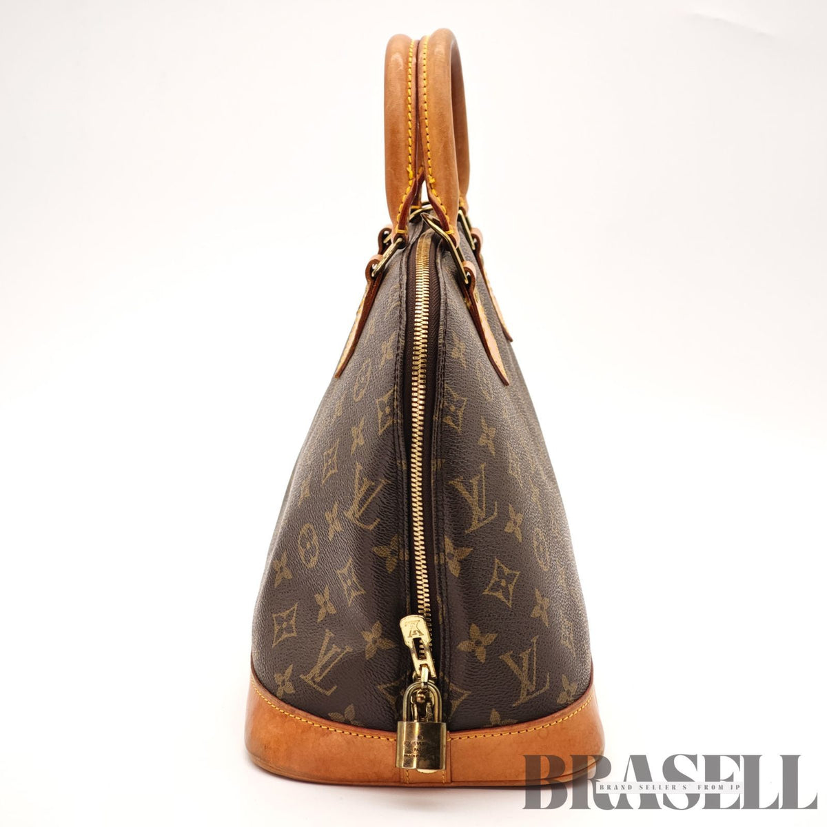 LOUIS VUITTON Alma M51130 Hand Bag Monogram Canvas Brown France【ImportFeeFREE】