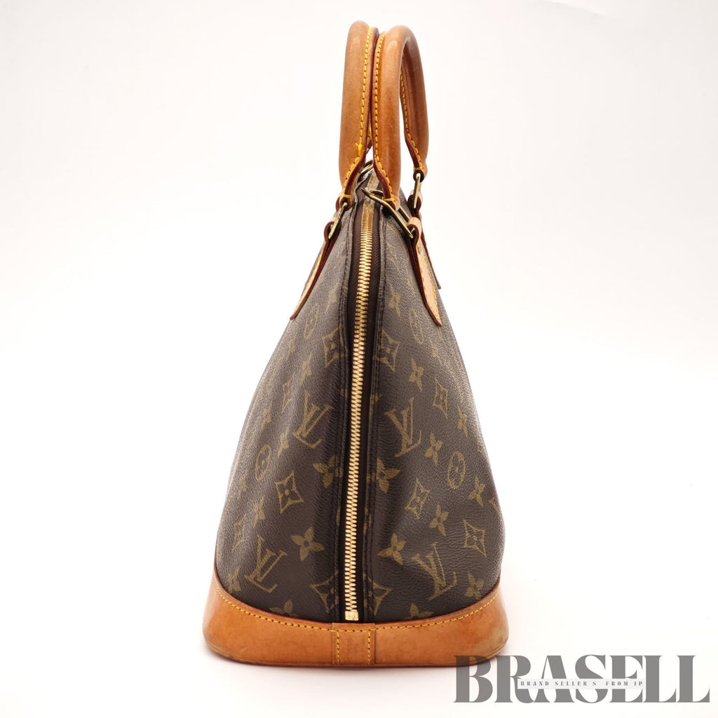 LOUIS VUITTON Alma M51130 Hand Bag Monogram Canvas Brown France【ImportFeeFREE】