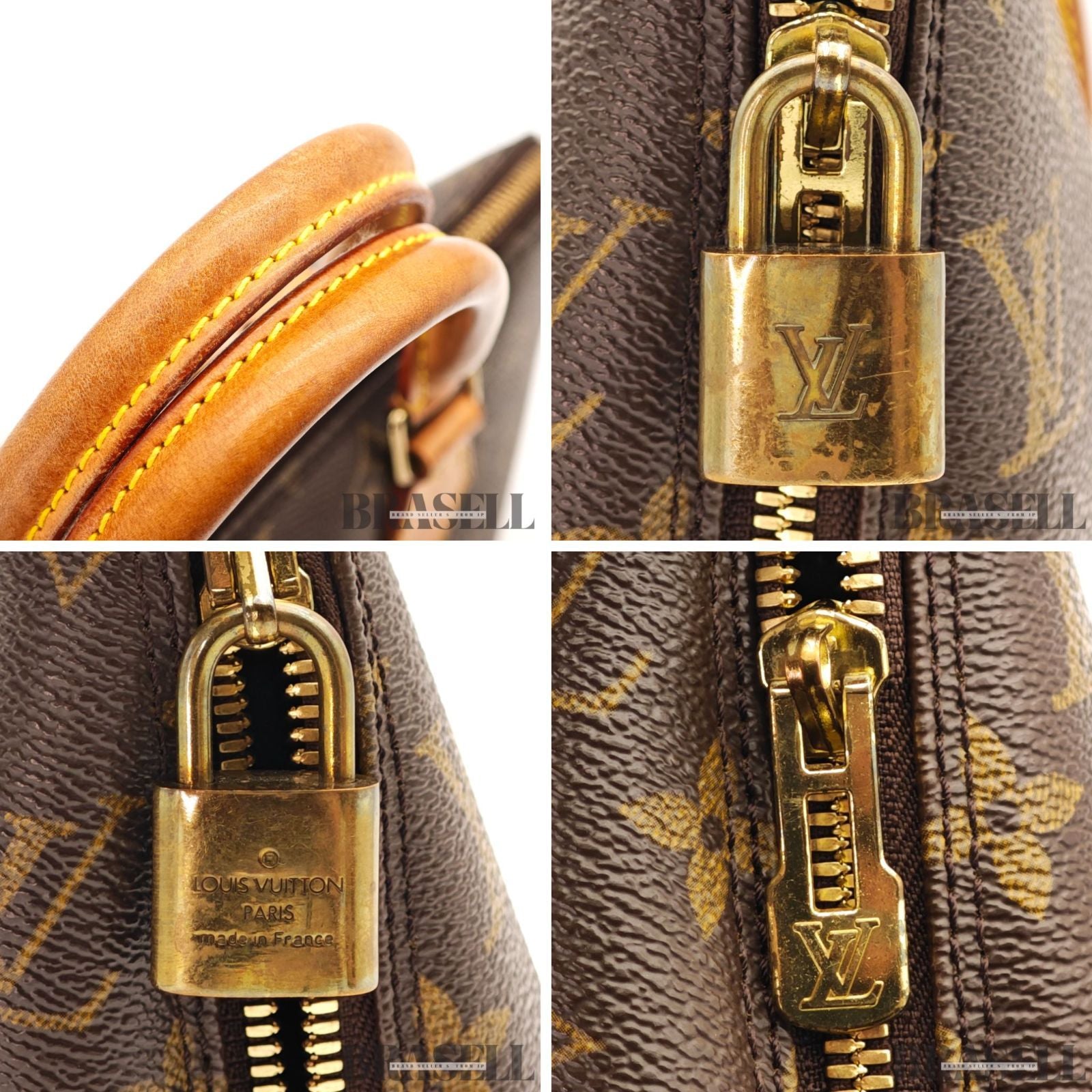 LOUIS VUITTON Alma M51130 Hand Bag Monogram Canvas Brown France【ImportFeeFREE】