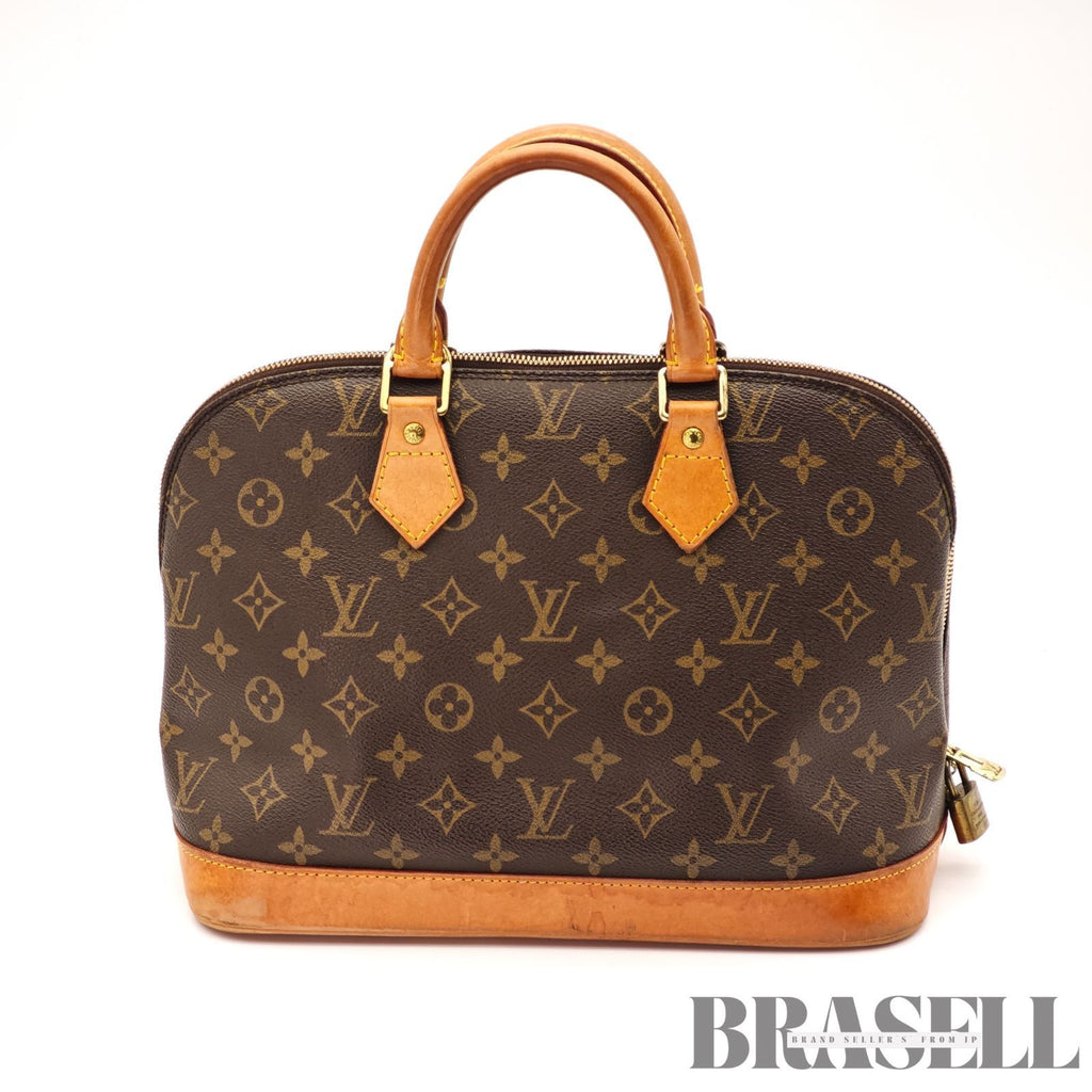 LOUIS VUITTON Alma M51130 Hand Bag Monogram Canvas Brown France【ImportFeeFREE】
