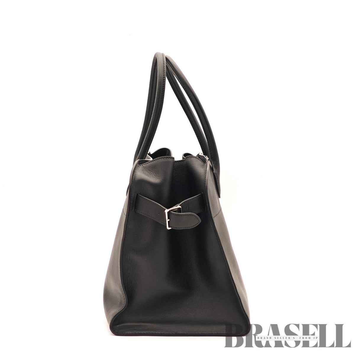 The Row Soft Margaux 15 Leather Handbag Black Women's 【ImportFeeFREE】