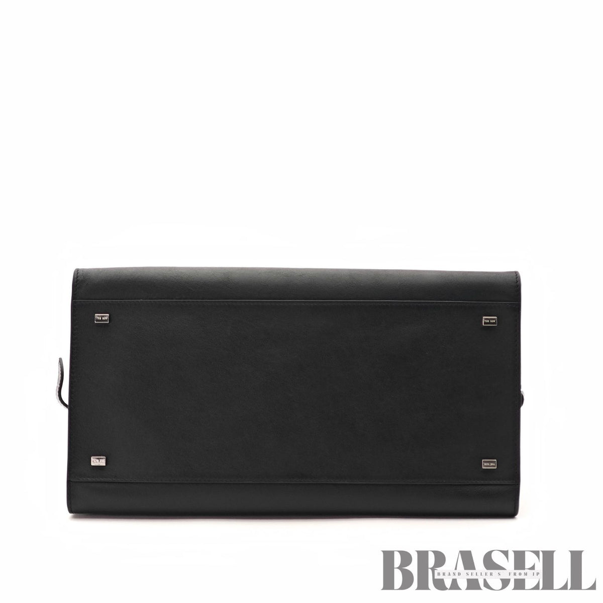 The Row Soft Margaux 15 Leather Handbag Black Women's 【ImportFeeFREE】