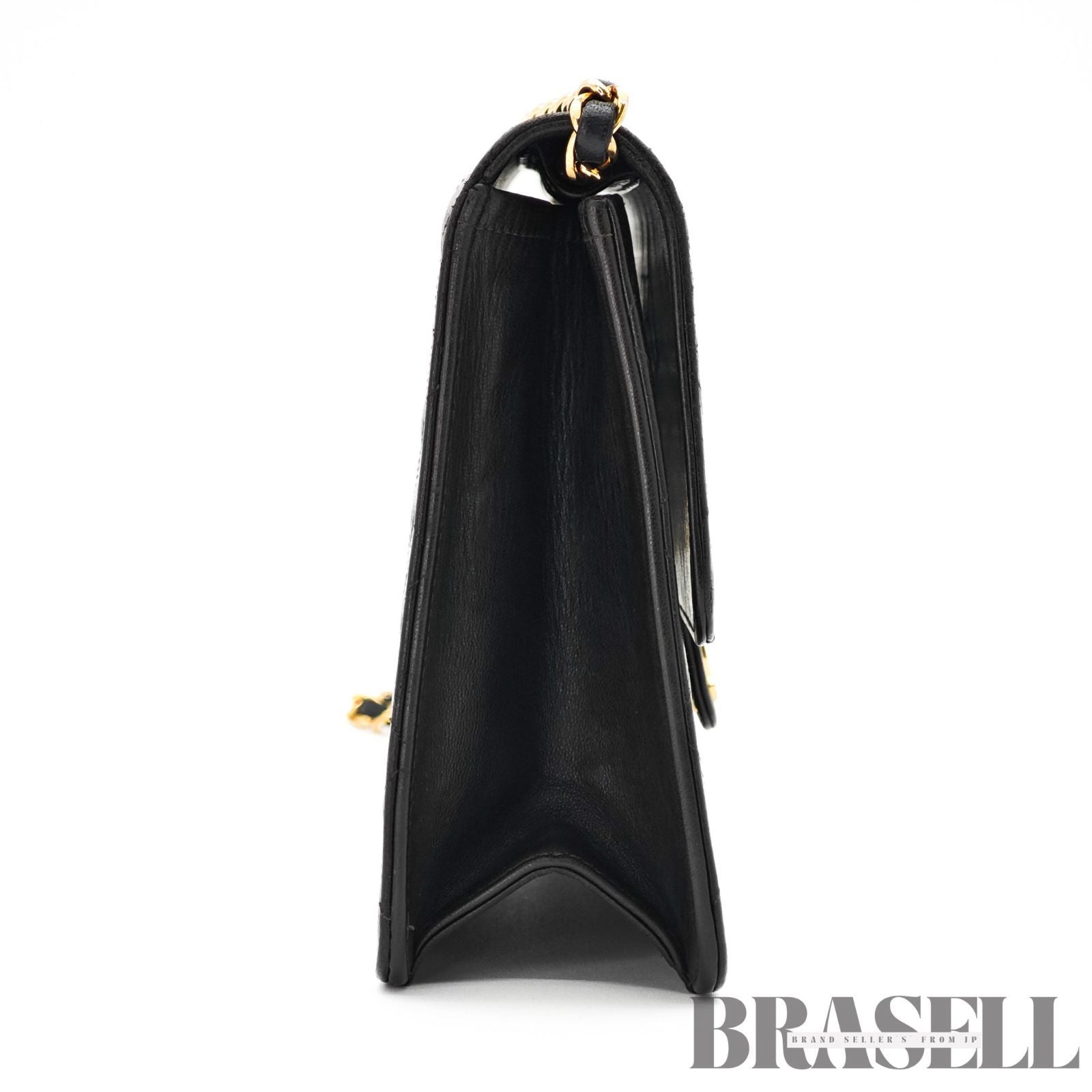 CHANEL Matelasse Push Lock Chain Shoulder Bag Lambskin Black【ImportFeeFREE】