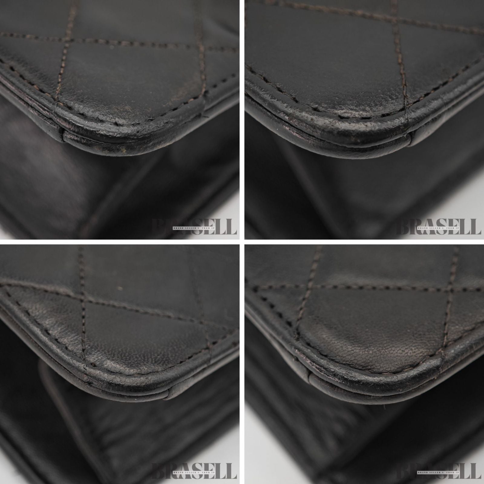 CHANEL Matelasse Push Lock Chain Shoulder Bag Lambskin Black【ImportFeeFREE】