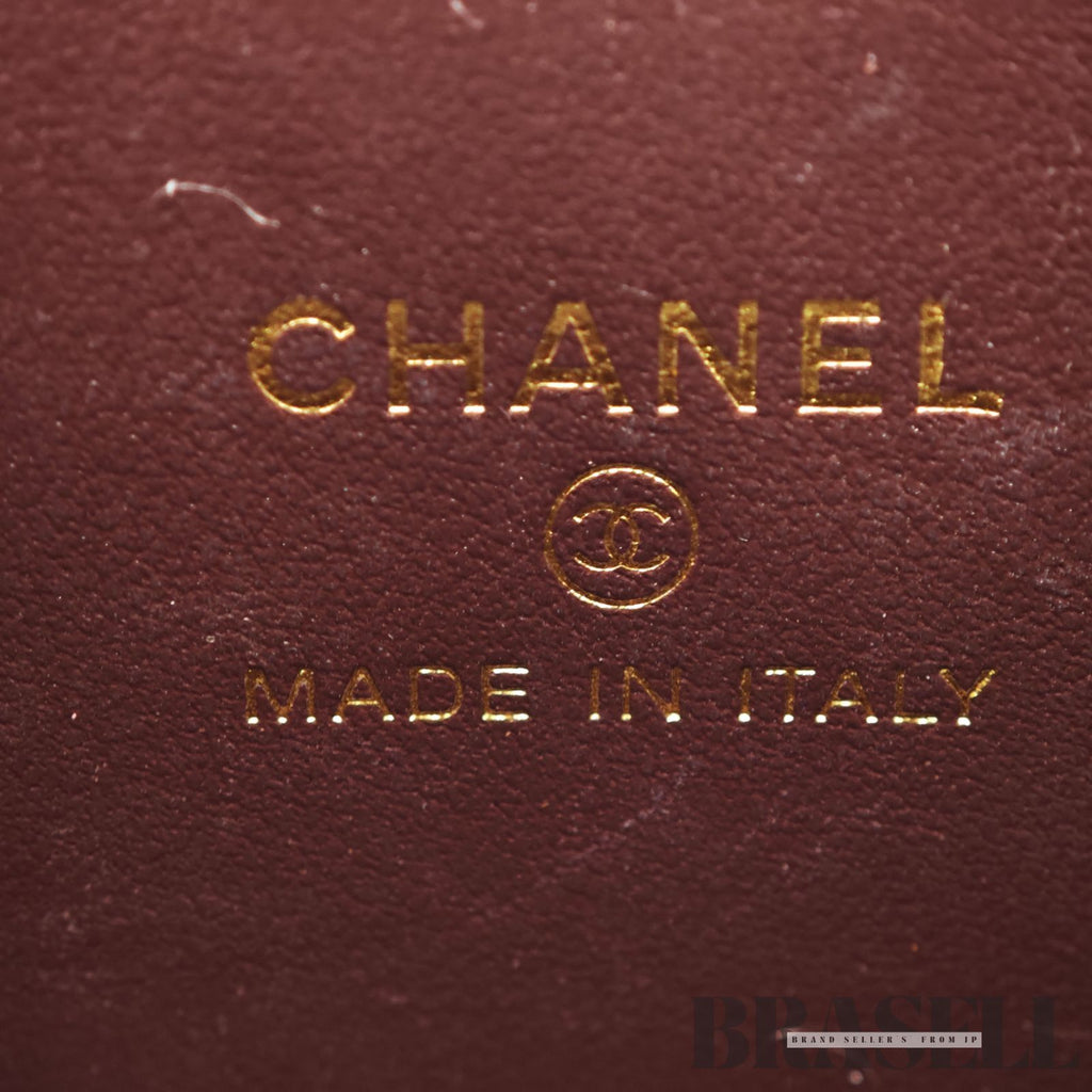 CHANEL Mini Vanity Bag Chain Shoulder Bag Poach Leather Black 【ImportFeeFREE】