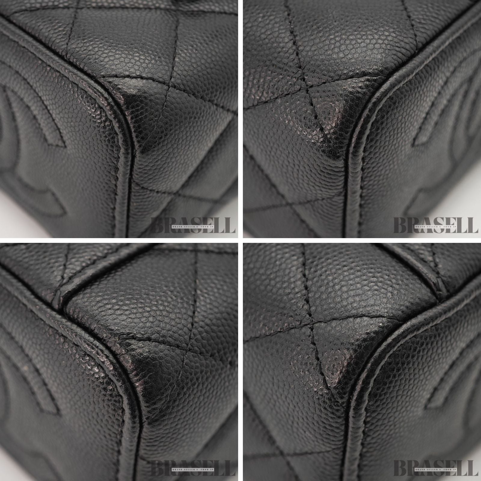 CHANEL Mini Vanity Bag Chain Shoulder Bag Poach Leather Black 【ImportFeeFREE】