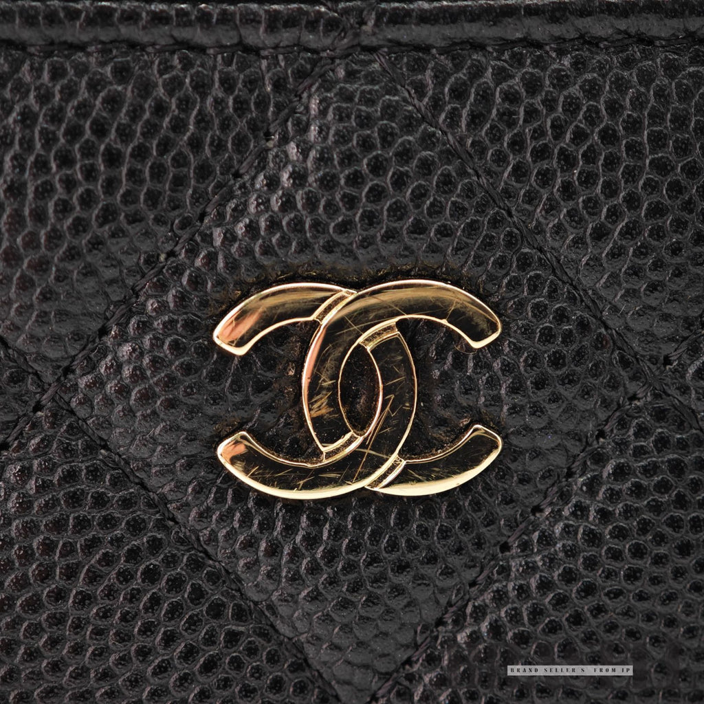 CHANEL Mini Vanity Bag Chain Shoulder Bag Poach Leather Black 【ImportFeeFREE】