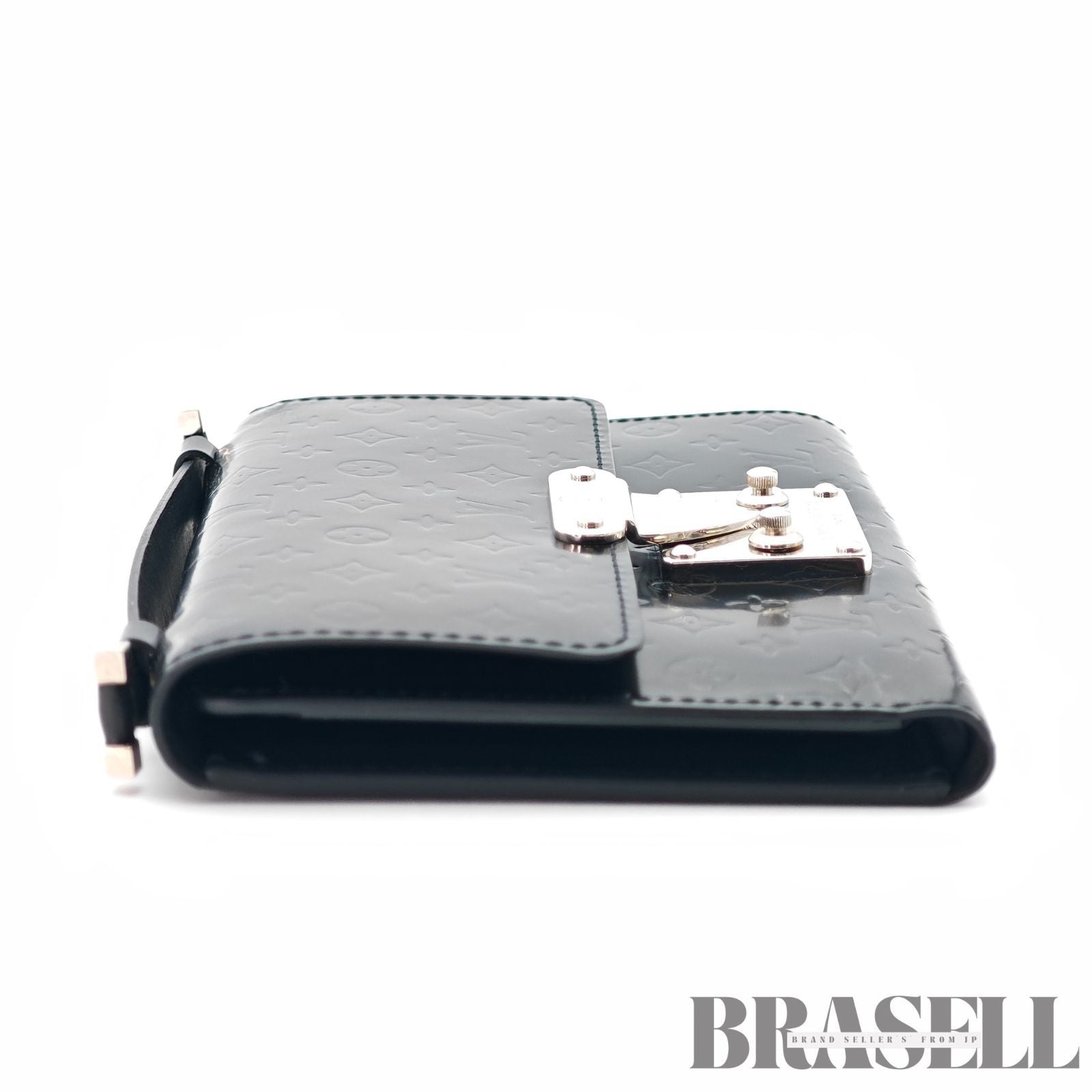 Louis Vuitton Pochette Mini Glace M92232 Vernis Black Wallet 【ImportFeeFREE】