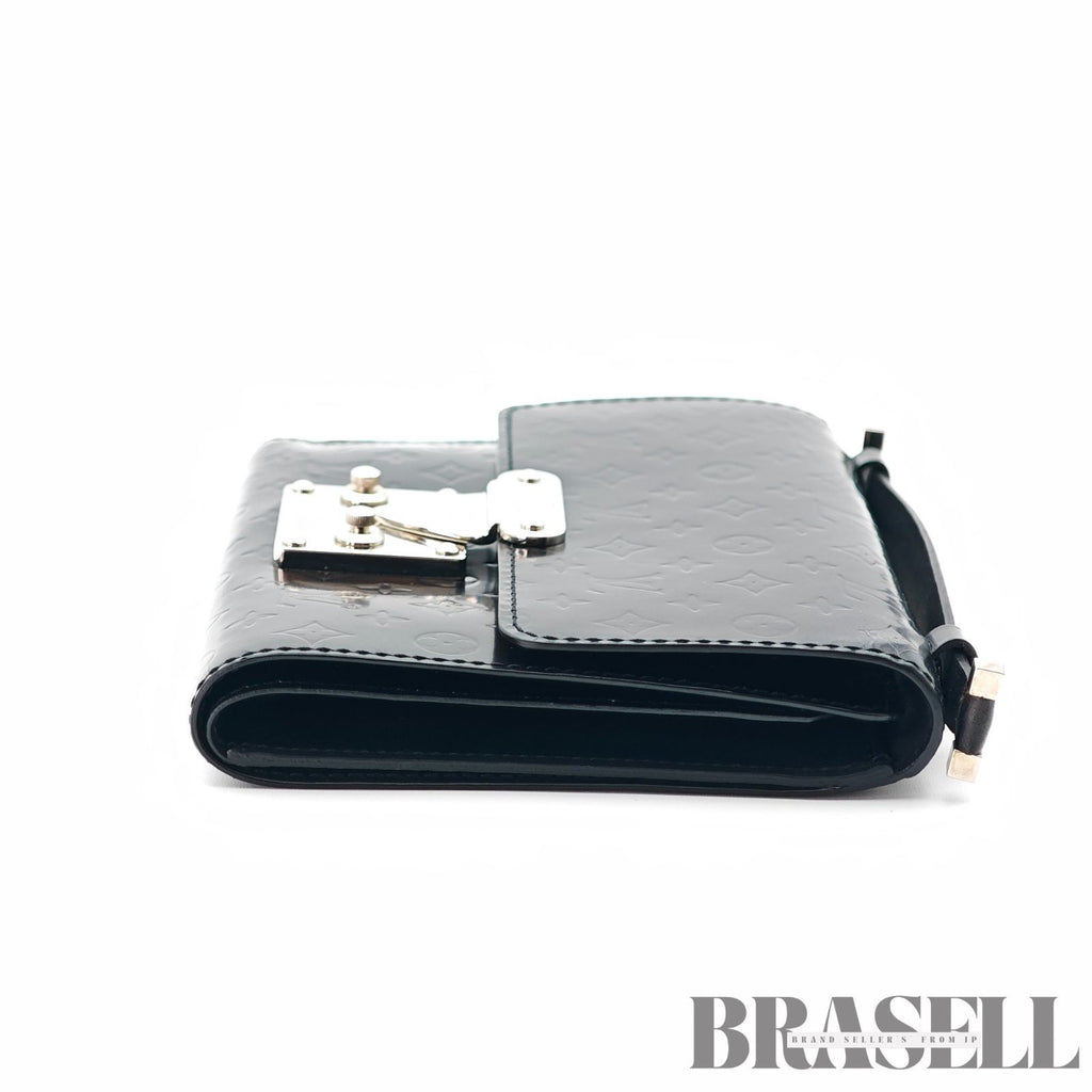Louis Vuitton Pochette Mini Glace M92232 Vernis Black Wallet 【ImportFeeFREE】