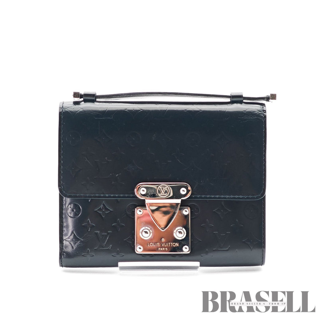 Louis Vuitton Pochette Mini Glace M92232 Vernis Black Wallet 【ImportFeeFREE】
