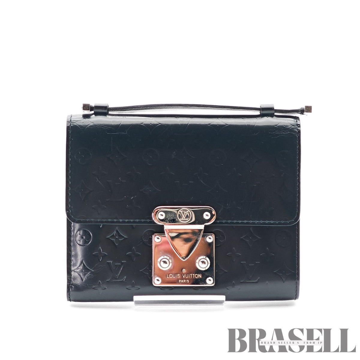 Louis Vuitton Pochette Mini Glace M92232 Vernis Black Wallet 【ImportFeeFREE】