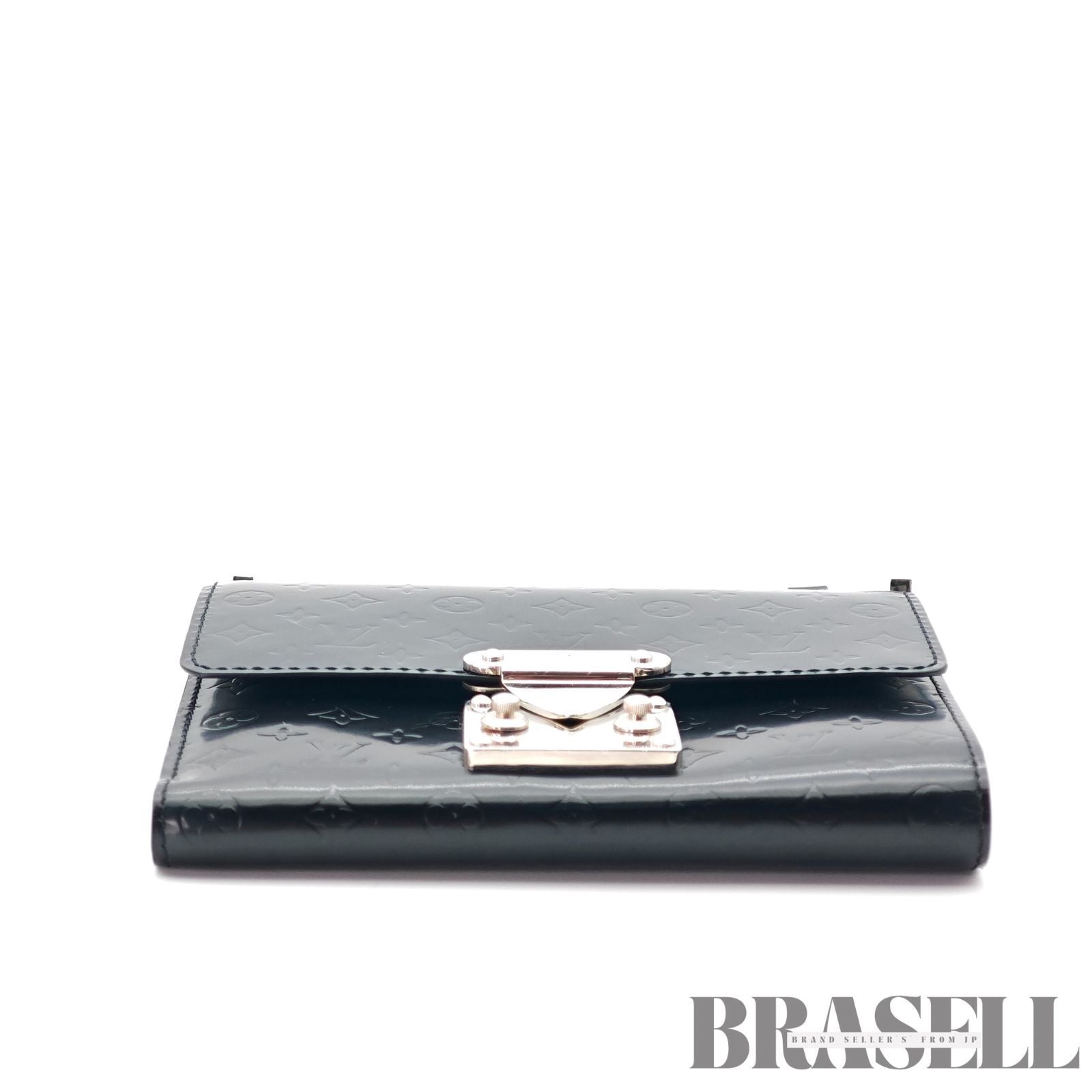 Louis Vuitton Pochette Mini Glace M92232 Vernis Black Wallet 【ImportFeeFREE】