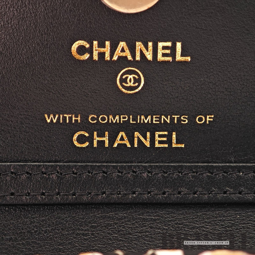CHANEL CC Quilted Mini Chain Shoulder Bag Beige Graphic Print 【ImportFeeFREE】