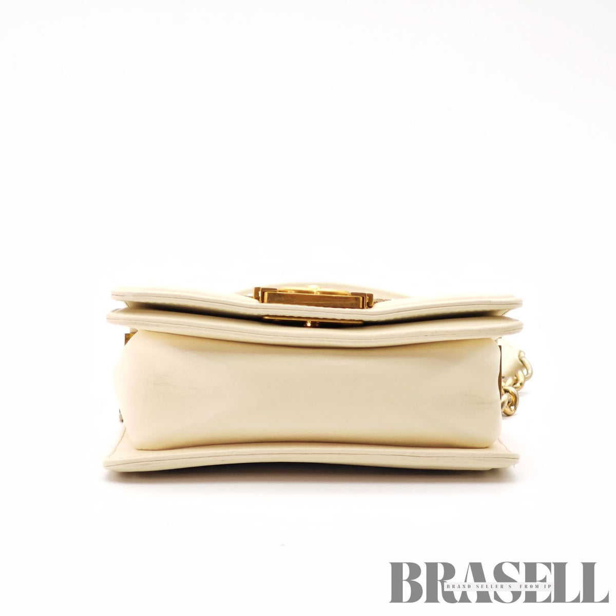 CHANEL Mini Boy Chanel Beaded Embellished Shoulder Bag White 【ImportFeeFREE】