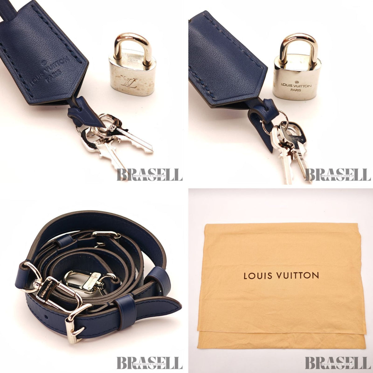 LOUIS VUITTON Speedy Bandouliere M45146 Blue White 2way 【ImportFeeFREE】